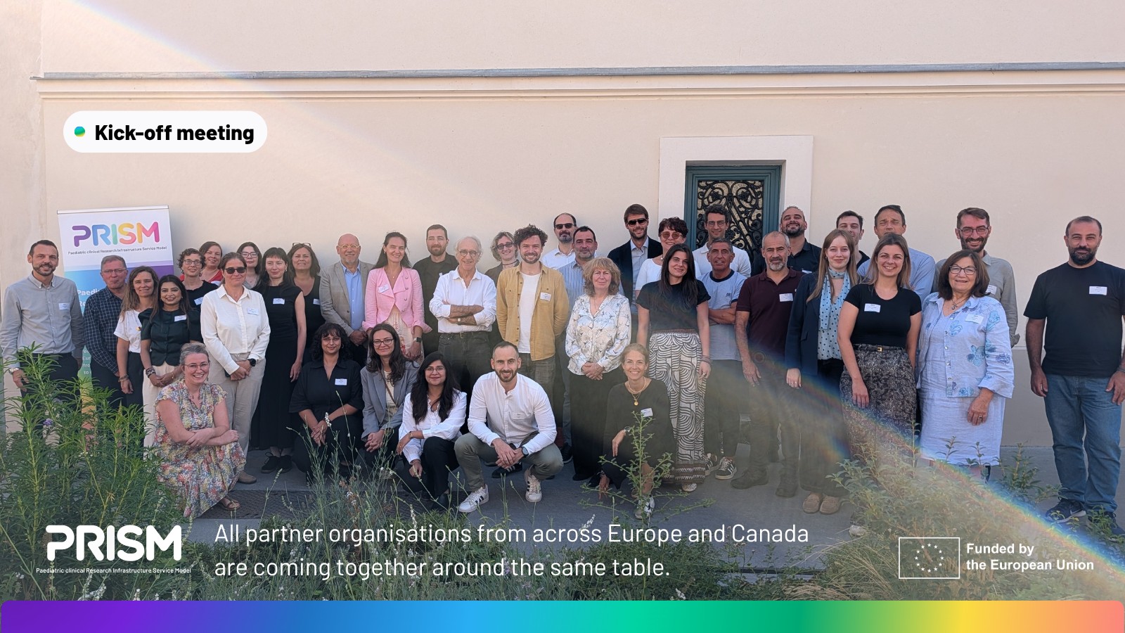 PRISM consortium kick-off meeting — group photo of partner organisations in Paris